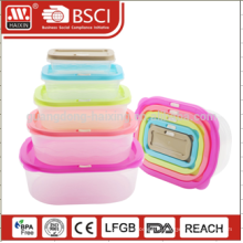 7PCS transparente en plastique Lunch Box couleur personnalisé les récipients de stockage alimentaire